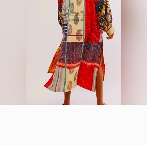 Free people patchwork kimono jacket XL NWT - Picture 2 of 16